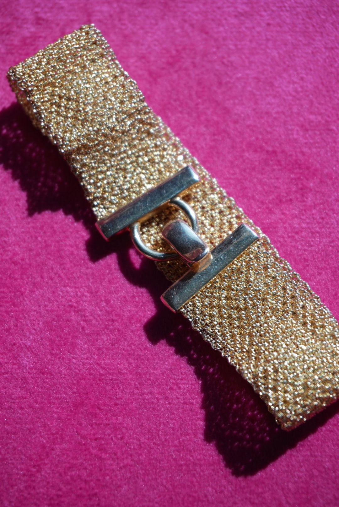 VINTAGE ITALIAN MESH GOLD BRACELET