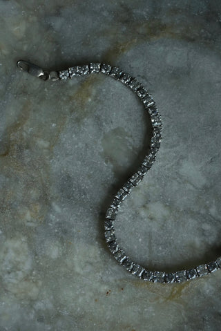 STARLIGHT STONES - STERLING GLASS TENNIS BRACELET