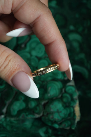 14K DIAMOND INSET BAND