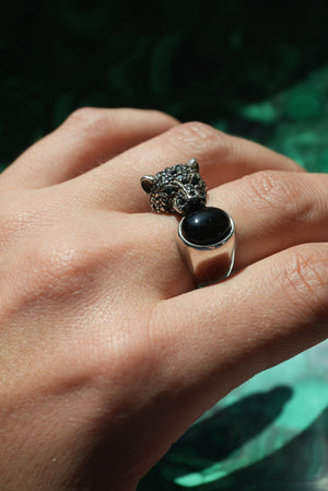 RARE VINTAGE PANTHER RING SZ 7