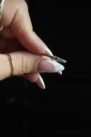 Sweet Slice - Sterling Twist Stacker Band Size 7