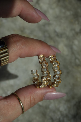 Fresh Squeezed - Vermeil Gemstone Hoops