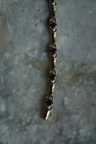 14k Ruby & Diamond Bracelet