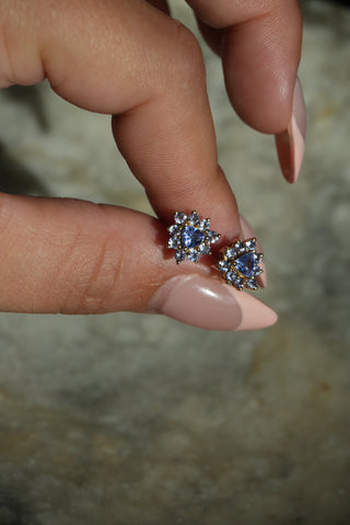 14K TANZANITE STUDS