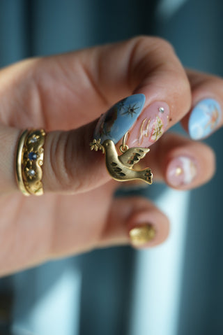 14K TURTLE DOVE CHARM