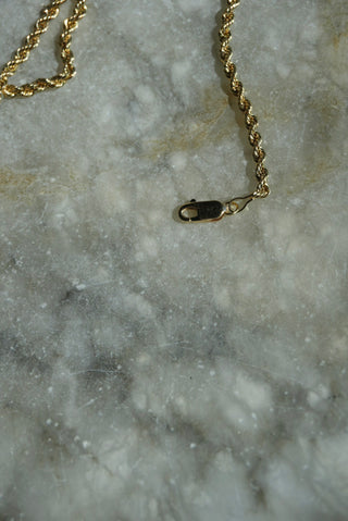 14K ROPE CHAIN 16 INCHES