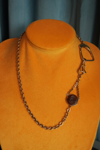 CARNELIAN WATCH CHAIN NECKLACE