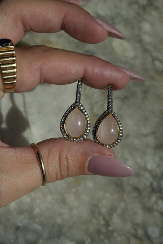 Juicy Drops - Sterling Rose Quartz Earring