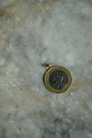 14K GOLD BAILED LIRE ITALIAN COIN