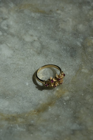 14K FLOWER RUBY