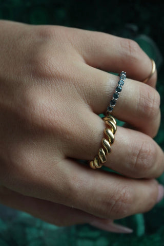 Nighty Night - Sterling Stacker Band Size 6