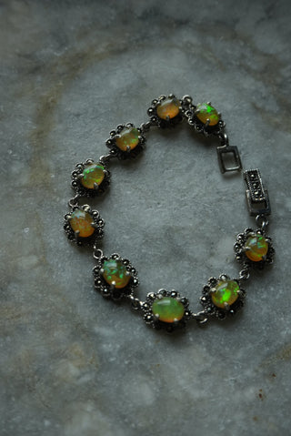 Daisy Chain - Sterling Floral Tennis Bracelet