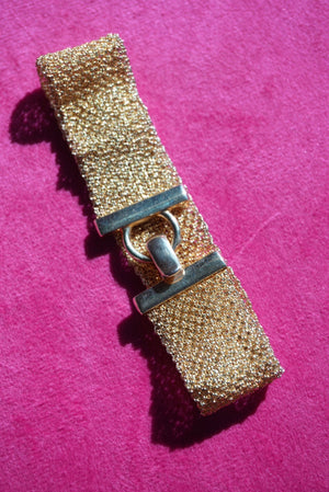 VINTAGE ITALIAN MESH GOLD BRACELET