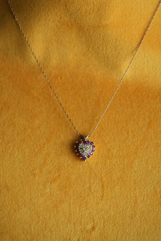 14K RUBY HEART NECKLACE