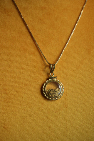 GOLDEN NUGGET CHARM NECKLACE