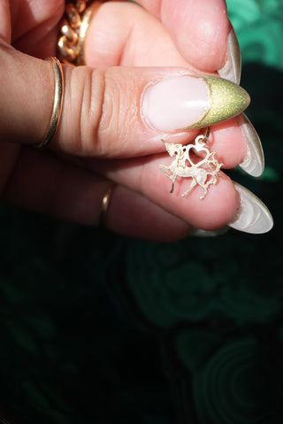 14k Mini Unicorn Charm