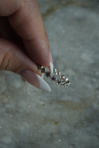 Lace Band - Sterling Eternity Faux Gemstone Ring