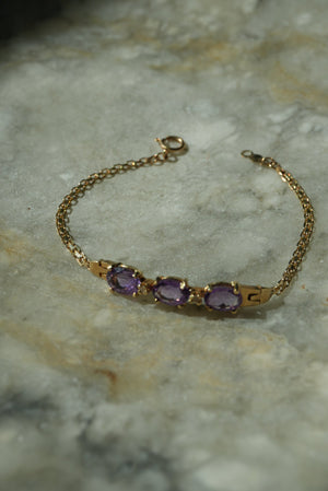 10K GOLD AMETHYST BRACELET