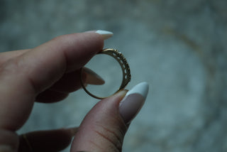 10K WHITE QUARTZ RING