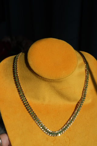 14K EMERALD & GOLD CHAIN