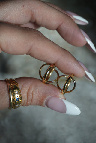 GOLD ORBS EARRINGS 14k