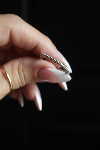 Spring Loaded - Sterling Stacking Band Size 10