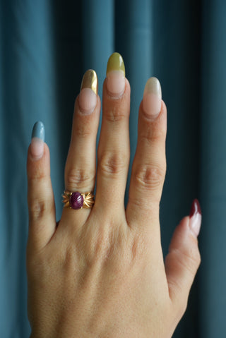 10K ART DECO RUBY RING