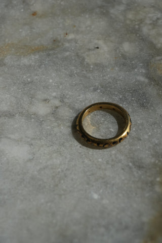 18k Vintage Enamel & Diamond Band