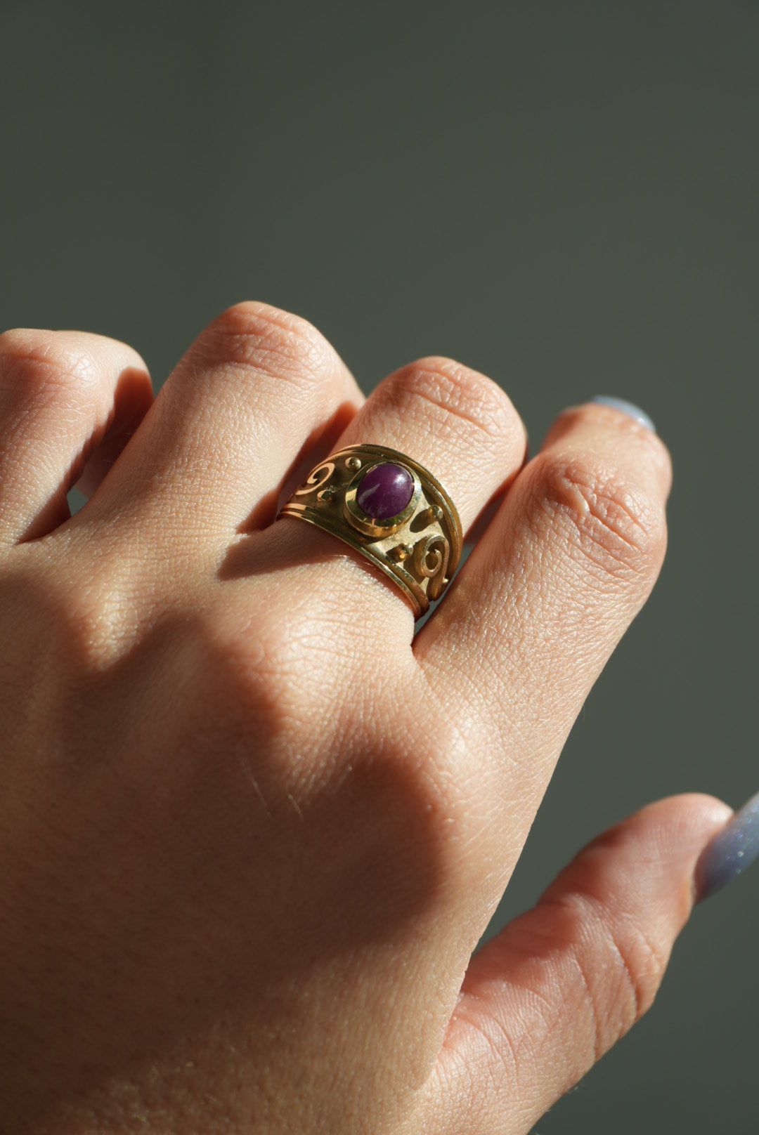 14K GOLD RUBY RING SZ 8.5