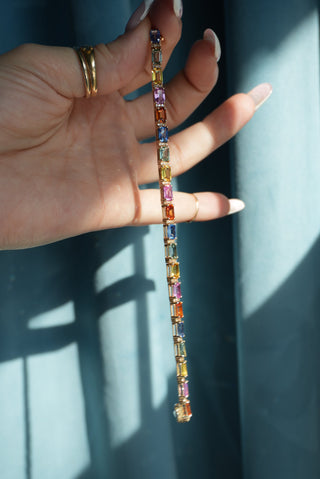 EFFY 14K SAPPHIRE TENNIS BRACELET