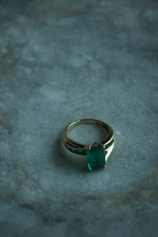 10K EMERALD RING