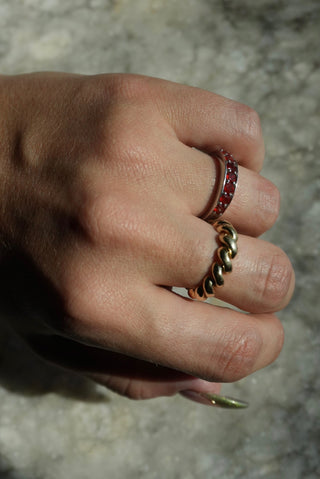 Band 1 - Sterling Gemstone Ring Size 7