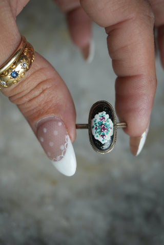 VICTORIAN PAINTED RING