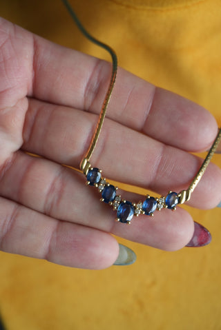 14k SAPPHIRE NECKLACE