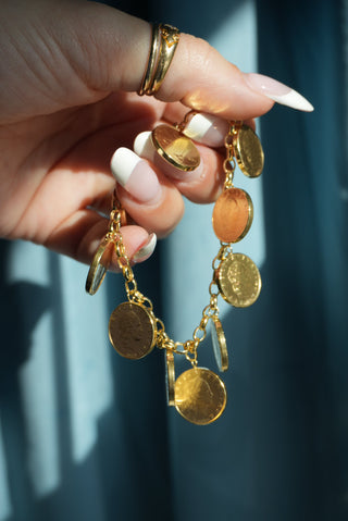 14K ITALIAN CHARM BRACELET