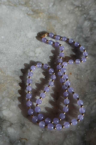 14K LAVENDER JADE NECKLACE