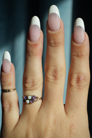 ANTIQUE AMETHYST OPAL RING