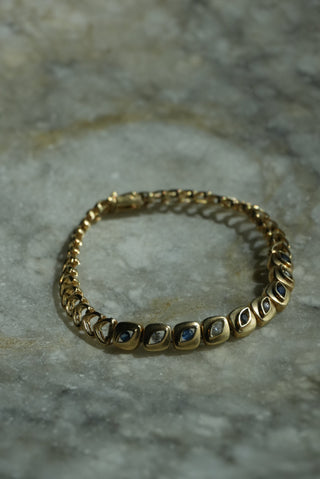 14K SAPPHIRE & DIAMOND BRACELET