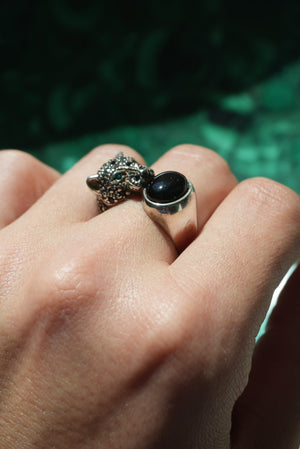 RARE VINTAGE PANTHER RING SZ 7