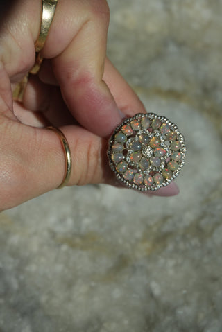 Jelly Burst - Sterling Opal Statement Ring Size 6