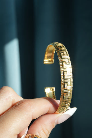 GREEK KEY CUFF BRACELET