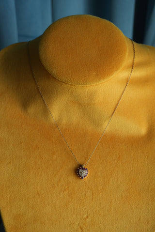 14K RUBY HEART NECKLACE