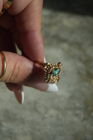 14k Emerald Vintage Ring