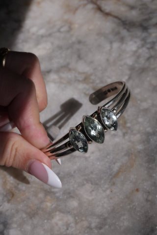 Triple Marquee - Nikki Butler Sterling Marquis Cuff Bracelet
