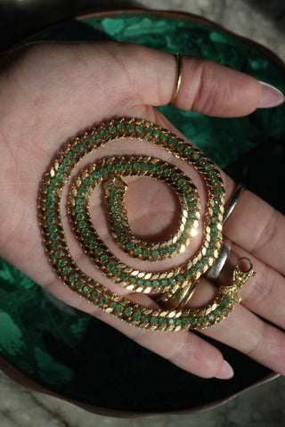 14K EMERALD & GOLD CHAIN