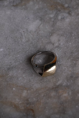 Golden Curl - Sterling with Vermeil Accent Size 6