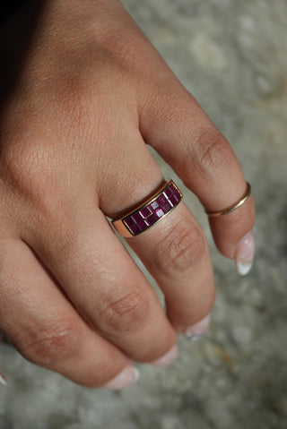 14K RUBY BAND
