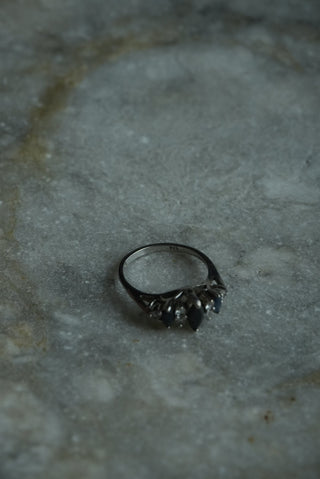 Dark Crown - Sterling Sapphire Ring Size 5