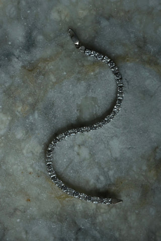 STARLIGHT STONES - STERLING GLASS TENNIS BRACELET