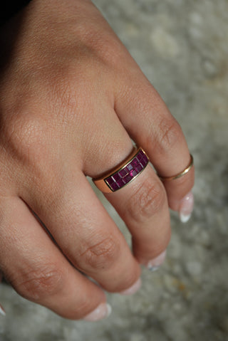 14K RUBY BAND